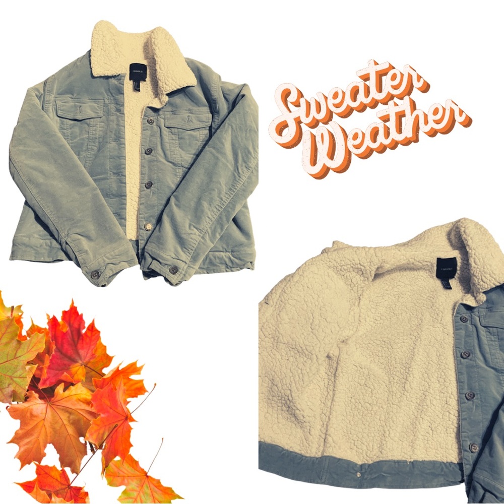 Super Comfy Sherpa Linded Jacked - Light Blue